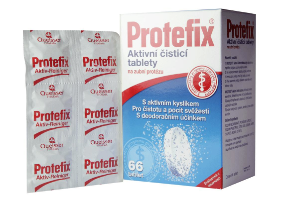 Protefix aktivní čistící tablety na zubní protézu, 66 tablet