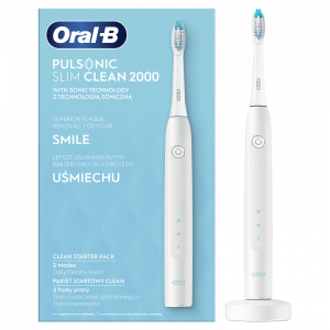 Oral-B Pulsonic Slim Clean 2000 White, sonický kartáček