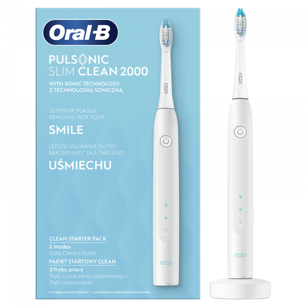 Oral-B Pulsonic Slim Clean 2000 White, sonický kartáček