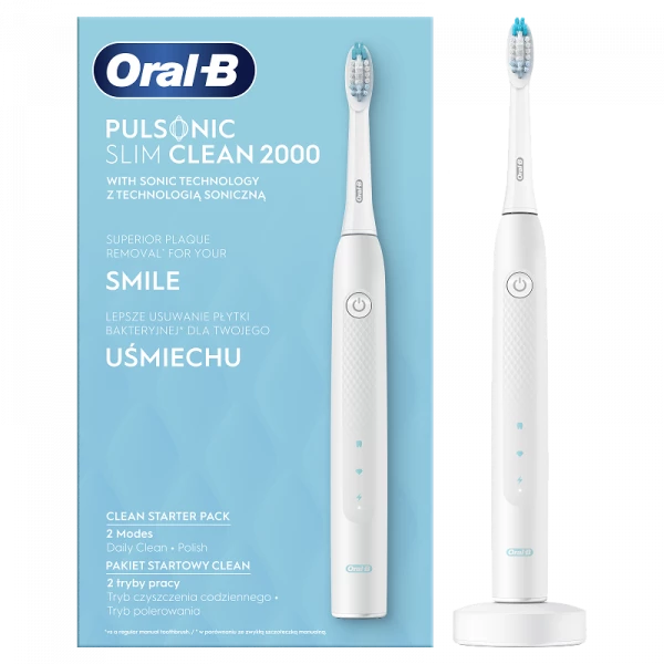 Oral-B Pulsonic Slim Clean 2000 White, sonický kartáček