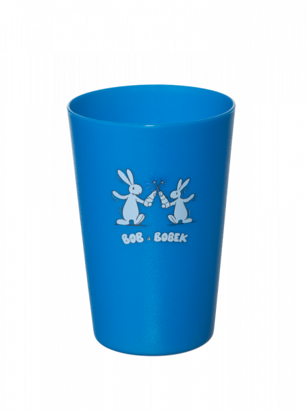 Barevný plastový kelímek s Bob a Bobkem, modrý