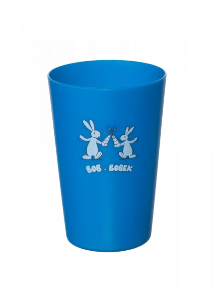 Barevný plastový kelímek s Bob a Bobkem, modrý