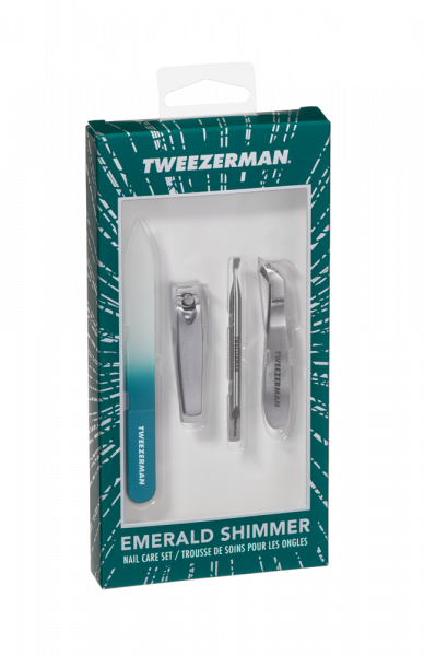 Tweezerman Nail Care Set Emerald Shimmer, limitovaná sada na manikúru