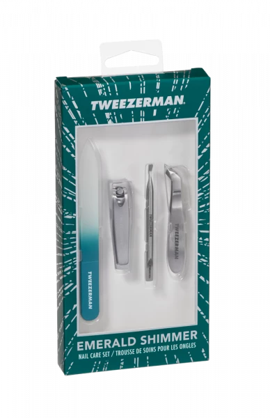 Tweezerman Nail Care Set Emerald Shimmer, limitovaná sada na manikúru