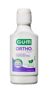 GUM Ortho ústní voda (výplach) pro zuby s rovnátky CPC 0,05 %, 300 ml