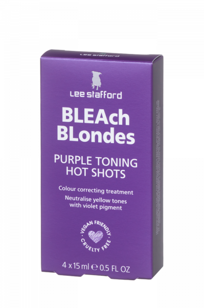 Lee Stafford Bleach Blondes Purple Reign Hot Shots - tónovací kúry, 4x 15 ml