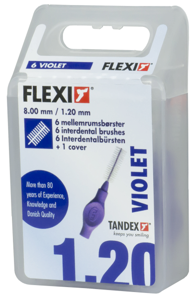 Tandex Flexi mezizubní kartáčky fialové 1,2 mm, 6 ks