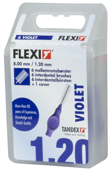 Tandex Flexi mezizubní kartáčky fialové 1,2 mm, 6 ks