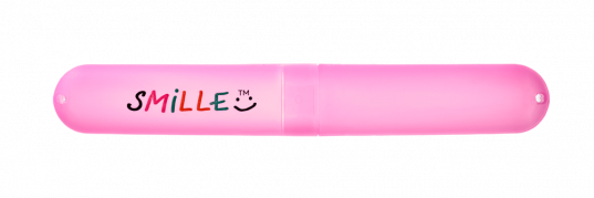 Smille růžové cestovní pouzdro na kartáček