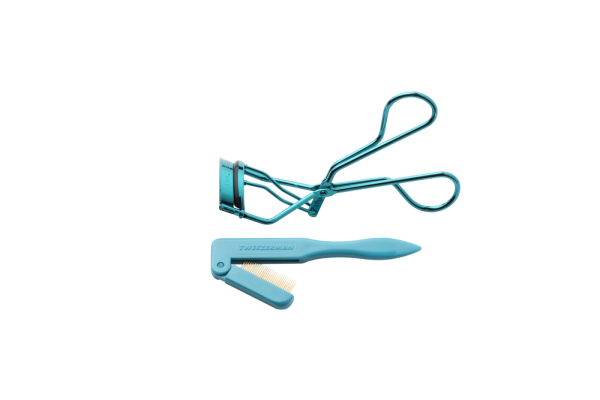 Tweezerman Limited collection Lash Gift Set - Majestic Turquoise hřebínek a kleštičky na řasy