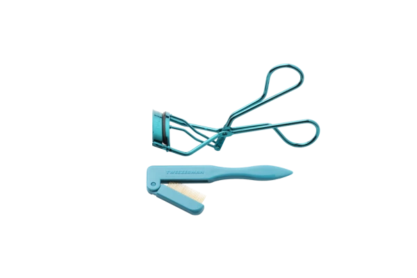 Tweezerman Limited collection Lash Gift Set - Majestic Turquoise hřebínek a kleštičky na řasy
