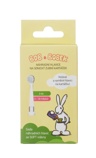 Bob a Bobek baby náhradní hlavice, 0-18 měsíců, 4 ks