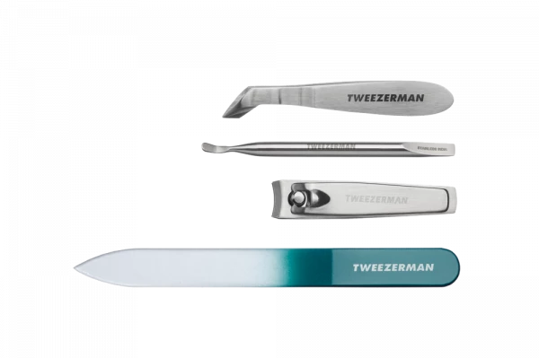 Tweezerman Nail Care Set Emerald Shimmer, limitovaná sada na manikúru