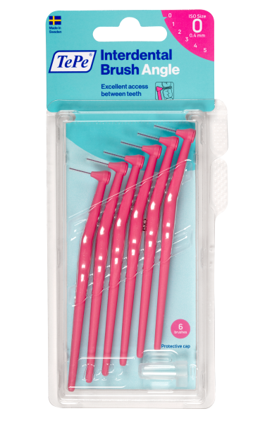 TePe Angle mezizubní kartáčky 0,4 mm, růžové, 6 ks
