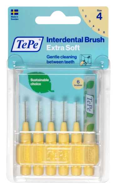 TePe Extra soft mezizubní kartáčky 0,7 mm, světle žluté, 6 ks
