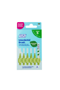 TePe Original mezizubní kartáčky z bioplastu 0,8 mm, zelené, 6 ks, krabička