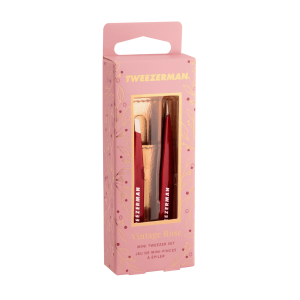 Tweezerman Vintage Rose Mini Tweezer Set –⁠⁠⁠⁠⁠⁠ sada pinzet s pouzdrem v dárkovém balení
