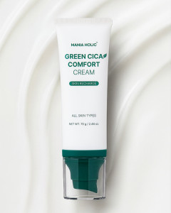 Mania Holic Green Cica Comfort Cream, zklidňující hydratační krém s pupečníkem asijským, 70g