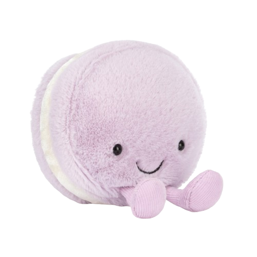 Jellycat Amuseables Levandulová Makronka