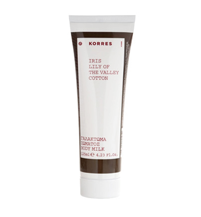 KORRES Fragrance Body Milk - tělové mléko s parfemací IRIS / KONVALINKA / BAVLNA, 125 ml