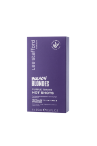 Lee Stafford Bleach Blondes Purple Toning Hot Shots - tónovací kúry, 4x 15 ml