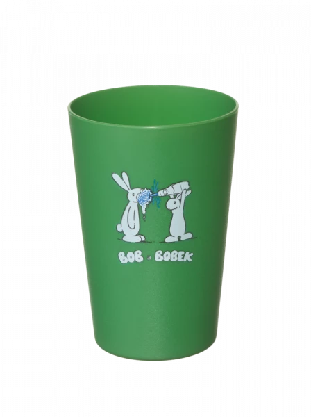 Barevný plastový kelímek s Bob a Bobkem, zelený