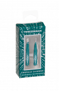 Tweezerman Micro Mini Brow Set Emerald Shimmer, Sada pinzet ve smaragdově zelené