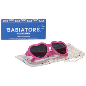 BABIATORS Hearts Paparazzi Pink, sluneční brýle růžové, 0-2 roky