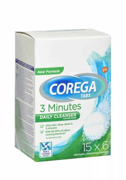 COREGA Antibakteriální tablety Bio, 15x 6 ks