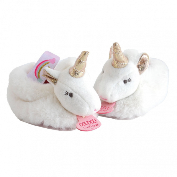 Doudou Plyšové botičky, jednorožec