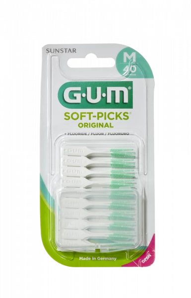 GUM Soft-Picks Regular masážní mezizubní kartáčky s fluoridy, ISO 1, 40 ks