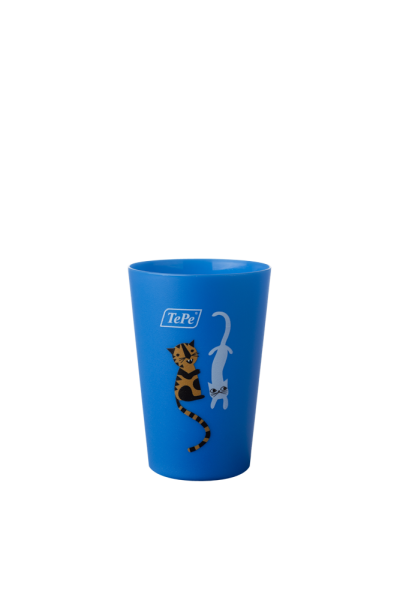 Barevný plastový kelímek TePe, modrý