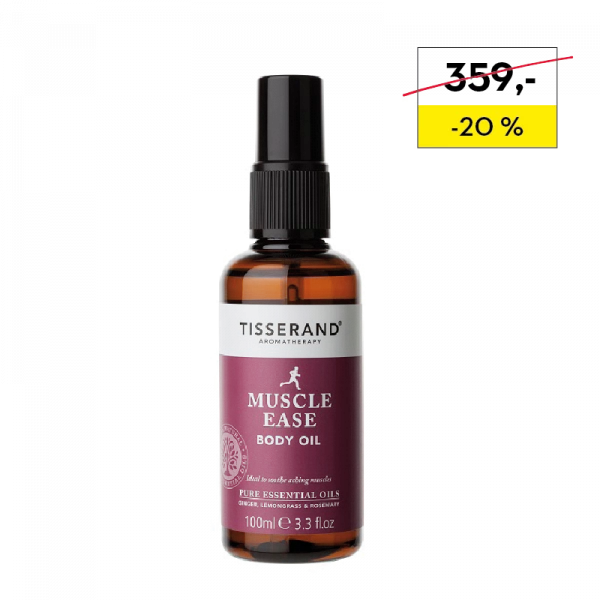 Tisserand Muscle Ease luxusní tělový a masážní olej na uvolnění svalů se zázvorem, 100 ml