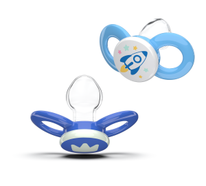 Dentistar ortodontické dudlíky od 14 měsíců věku, modré