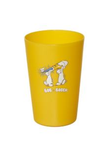 Barevný plastový kelímek s Bob a Bobkem, žlutý