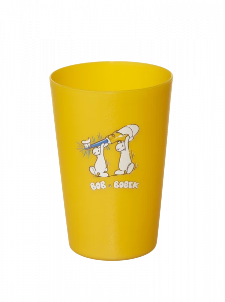 Barevný plastový kelímek s Bob a Bobkem, žlutý