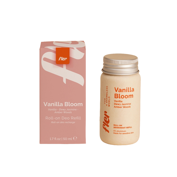 FLER Vanilla Bloom refill, náhradní náplň do roll-on deodorantu, 50 ml