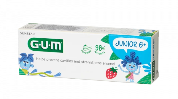 GUM Junior zubní gel pro školáky Jungle Buddies (6-12 let), 50 ml
