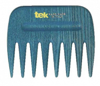 Tek AFRO COMB hřeben s širokými zuby modrý