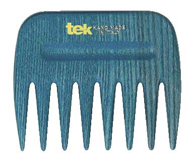 Tek AFRO COMB hřeben s širokými zuby modrý