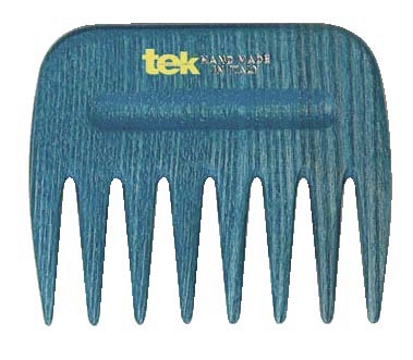 Tek AFRO COMB hřeben s širokými zuby modrý