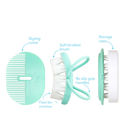 Frida Baby Head-Hugging Hair Brush & Comb, kartáč na vlasy a hřebínek