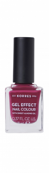 KORRES Gel-Effect Nail Colour - gelový lak na nehty, 74 Berry Addict, 11 ml