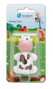 Miradent Funny držáček na kartáček, kravička