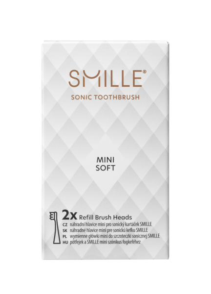 SMILLE Sonic Brush, MINI náhradní hlavice, bílé, 2ks