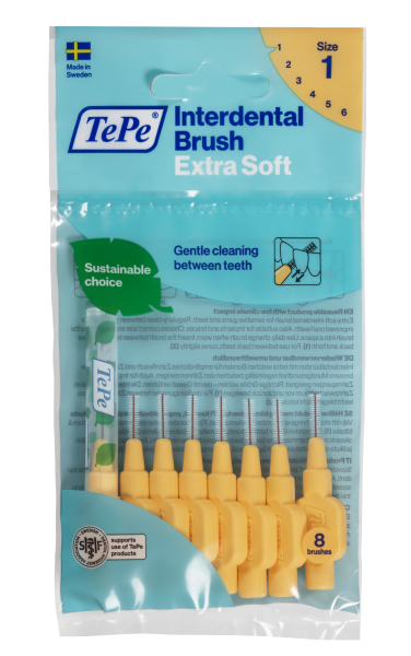 TePe Extra soft mezizubní kartáčky 0,45 mm, světle oranžové, 8 ks