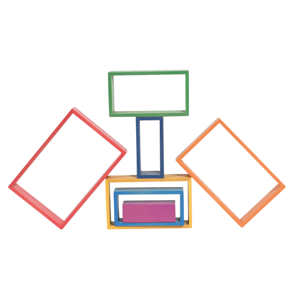 Better Brand TickIt Architekt dřevěné duhové obdélníky