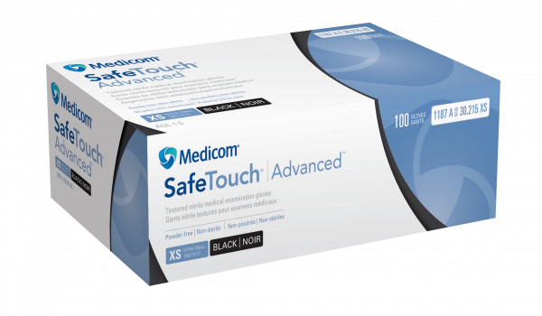 Medicom SafeTouch Advanced, nepudrované nitrilové rukavice XS, modré, 100ks