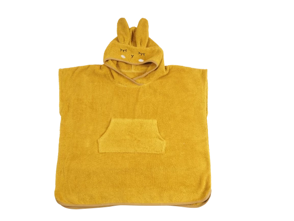 Kikadu pončo s králíkem, hořčicové