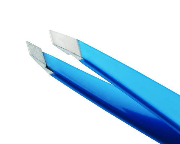 Tweezerman Slant Mini Blue Jewel pinzeta modrý klenot